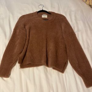 Brown fuzzy sweater
